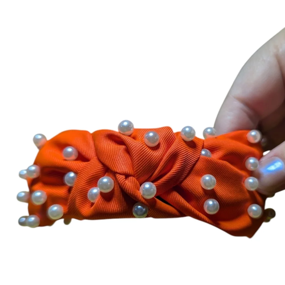 Women's Knot Headband Faux Pearl Embellished NEW